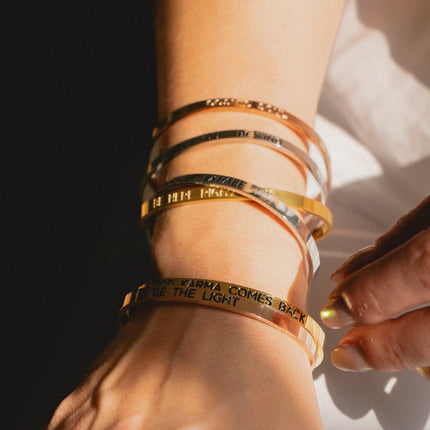 Karma Armband | vergoldet | Good Karma comes back