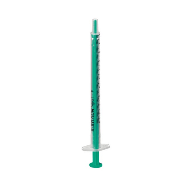 B. Braun Injekt®-F Solo ohne Kanüle, zweiteilige Einmal-Feindosierungsspritze, 1 ml | Packung (100 Stück)