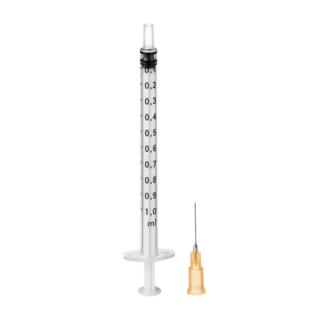 B. Braun Omnifix®-F Duo, 3-teilige Feindosierungsspritze mit Kanüle, 1 ml | Packung (100 Stück)