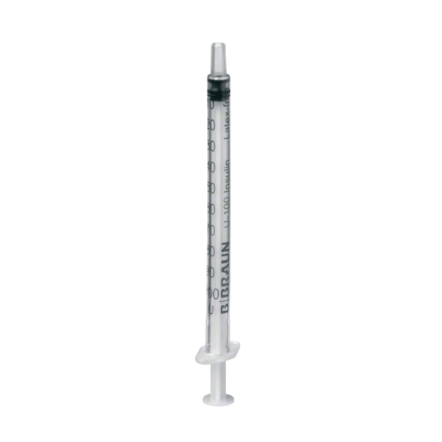 B.Braun Omnifix® 100 Solo Einmal-Insulinspritze für U-100-Insulin zur subkutanen Insulininjektion | Packung (100 Stück)
