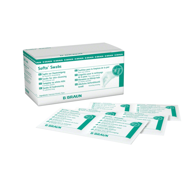 B. Braun Softa® Swabs Alkoholtupfer | Packung (100 Stück)