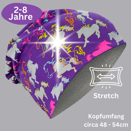 Kinder Reflektor Mütze & Loop Pferd