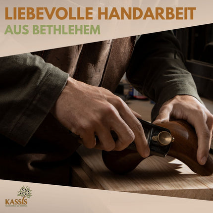 Personalisiertes Kreuz mit Friedenstaube aus Olivenholz mit Gravur | Taufkreuz Geschenk Taufe, Kommunion, Firmung