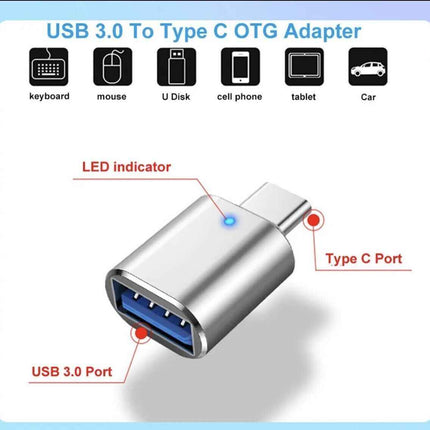 2 Stück USB Adapter Wandler Konverter USB 3.0 USB-C Stecker auf USB-A Buchse OTG