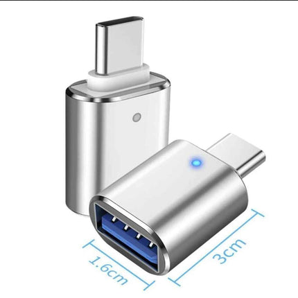 2 Stück USB Adapter Wandler Konverter USB 3.0 USB-C Stecker auf USB-A Buchse OTG