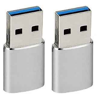 2 Stück USB Adapter Wandler Konverter USB 3.0 USB-A Stecker auf USB-C Buchse OTG