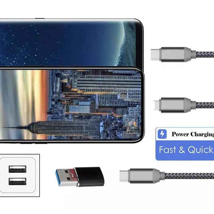 2 Stück USB Adapter Wandler Konverter USB 3.0 USB-A Stecker auf USB-C Buchse OTG