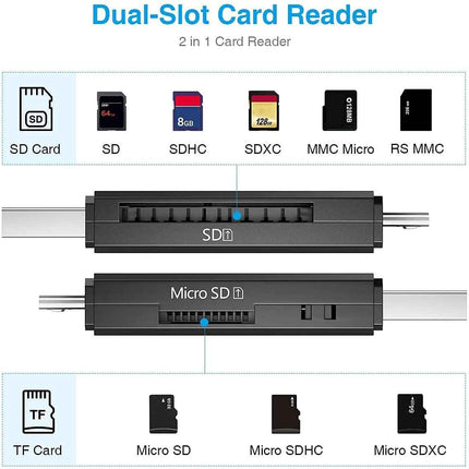 Kartenleser Kartenlesegerät Speicherkartenleser SD Card Reader USB 2.0 Micro USB