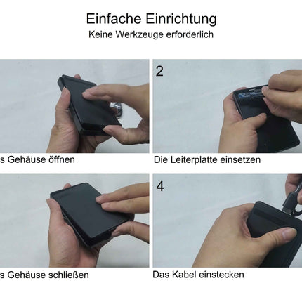 Externes Festplattengehäuse 2.5 Zoll USB 3.1 USB-C SATA HDD SSD Case Gehäuse
