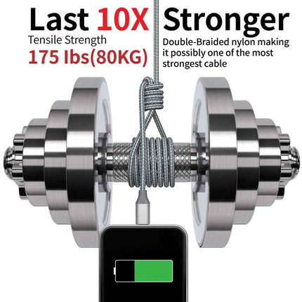 Ladekabel für iPhone USB-A auf 8-Pin Nylon Datenkabel 3A USB 2.0 Handy