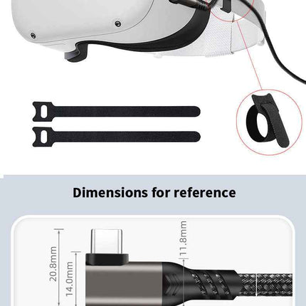 90 Grad Typ-C Ladekabel Winkel USB-A USB-C Kabel abgewinkelt 3A Nylon USB 3.2