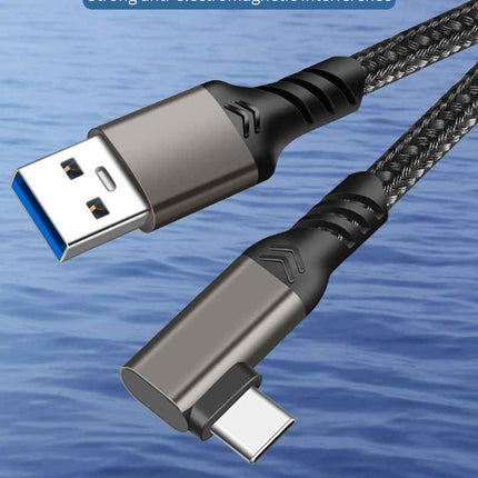 90 Grad Typ-C Ladekabel Winkel USB-A USB-C Kabel abgewinkelt 3A Nylon USB 3.2