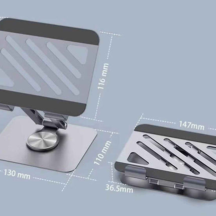 Tablet Ständer Halterung 360° Drehung Aluminium unterstützt Tablets bis 12 Zoll