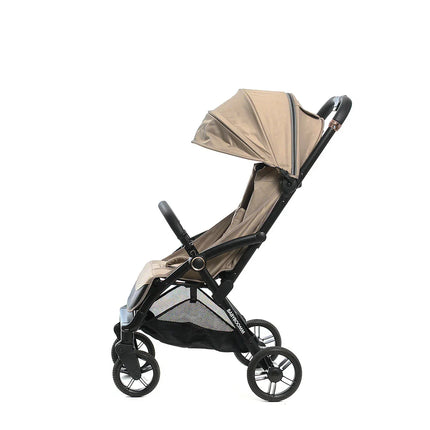 Babywagen Sommer-Buggy Beige – ultraleicht, flach liegend, UV-Sonnenverdeck, Einhand-Faltmechanismus, 5-Punkt-Gurt (0–4 Jahre)