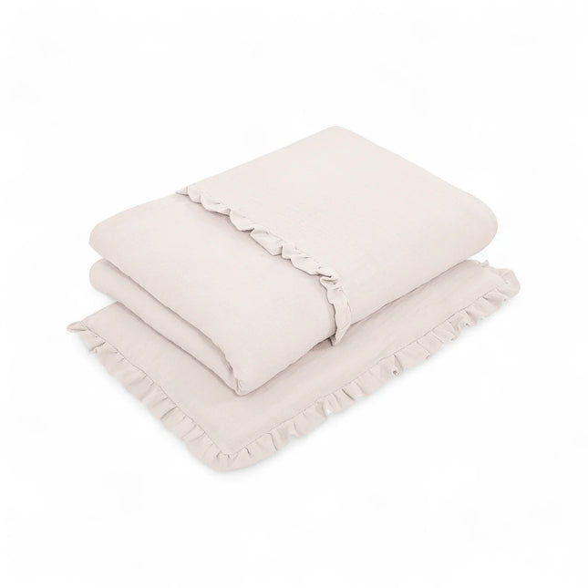 Bettwäsche gebrauchsfertig Musselin Rüschen – Weich & Atmungsaktiv