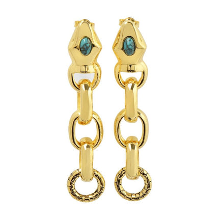 Ohrringe Tao aus blauem Metall