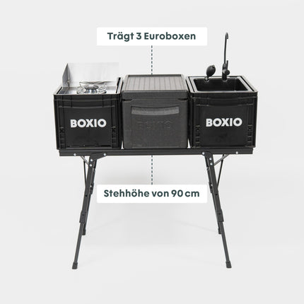 BOXIO KITCHEN PLUS I Mobile Outdoorküche mit Stehhöhe