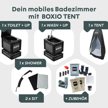 BOXIO SANITARY PLUS  | Mobiles Badezimmer mit TENT