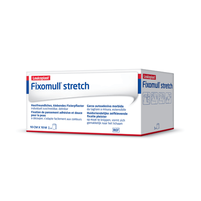 BSN Elastomull Stretch Fixierbinde 10 cm x 10 m, luftdurchlässig | Packung (1 Rolle)