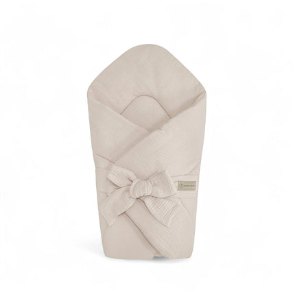 Babyhörnchen Musselin mit Schleife – Kuschelige Puckdecke & Einschlagdecke