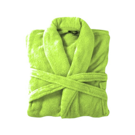 Bademantel flauschig » Saunamantel in Teddy-Plüsch Qualität » leichter/dünner Morgenmantel 100 cm lang » unisex