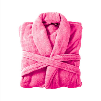 Bademantel flauschig » Saunamantel in Teddy-Plüsch Qualität » leichter/dünner Morgenmantel 100 cm lang » unisex