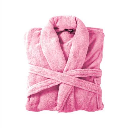 Bademantel flauschig » Saunamantel in Teddy-Plüsch Qualität » leichter/dünner Morgenmantel 100 cm lang » unisex