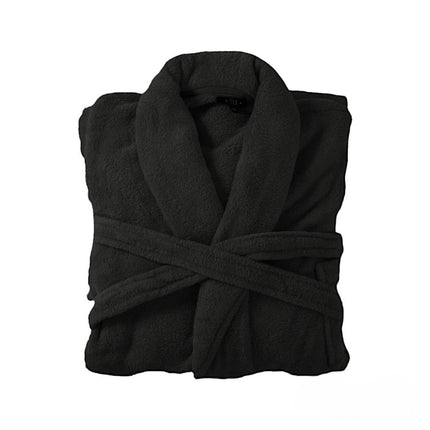 Bademantel flauschig » Saunamantel in Teddy-Plüsch Qualität » leichter/dünner Morgenmantel 100 cm lang » unisex