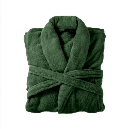Bademantel flauschig » Saunamantel in Teddy-Plüsch Qualität » leichter/dünner Morgenmantel 100 cm lang » unisex