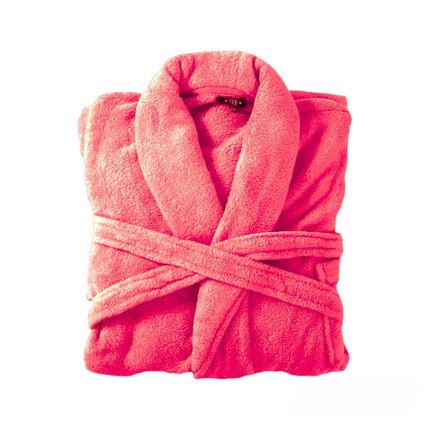 Bademantel flauschig » Saunamantel in Teddy-Plüsch Qualität » leichter/dünner Morgenmantel 100 cm lang » unisex