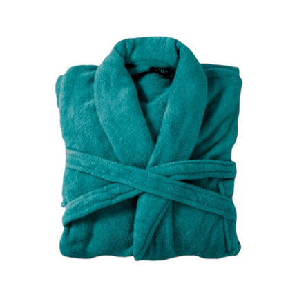 Bademantel flauschig » Saunamantel in Teddy-Plüsch Qualität » leichter/dünner Morgenmantel 100 cm lang » unisex