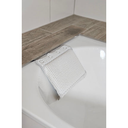 Badewannenkissen grau weiß blau Badekissen mit Saugnäpfen Spa Wannenkissen Kopfkissen