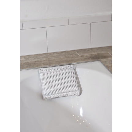 Badewannenkissen grau weiß blau Badekissen mit Saugnäpfen Spa Wannenkissen Kopfkissen