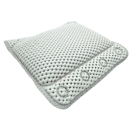 Badewannenkissen grau weiß blau Badekissen mit Saugnäpfen Spa Wannenkissen Kopfkissen