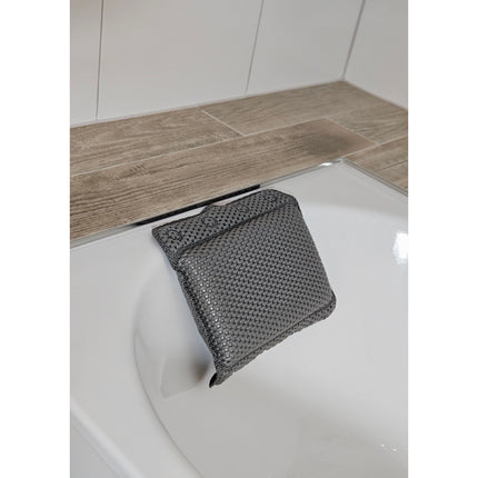 Badewannenkissen grau weiß blau Badekissen mit Saugnäpfen Spa Wannenkissen Kopfkissen