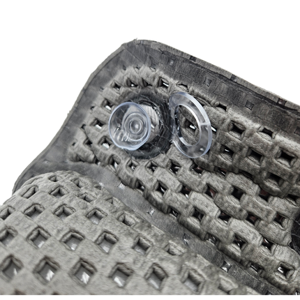 Badewannenkissen grau weiß blau Badekissen mit Saugnäpfen Spa Wannenkissen Kopfkissen