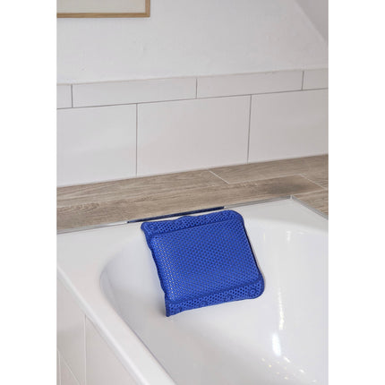 Badewannenkissen grau weiß blau Badekissen mit Saugnäpfen Spa Wannenkissen Kopfkissen