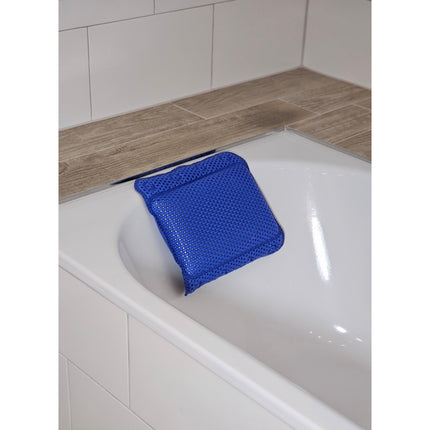 Badewannenkissen grau weiß blau Badekissen mit Saugnäpfen Spa Wannenkissen Kopfkissen