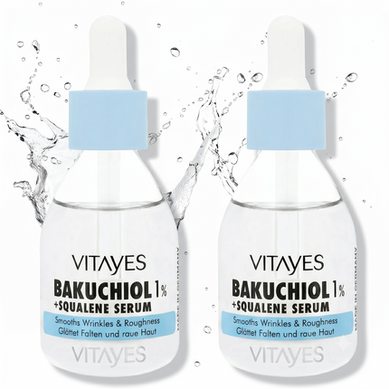 Bakuchiol 1% + Squalan Serum. Die Retinol-Alternative für Falten & Sensible Haut 30 ml