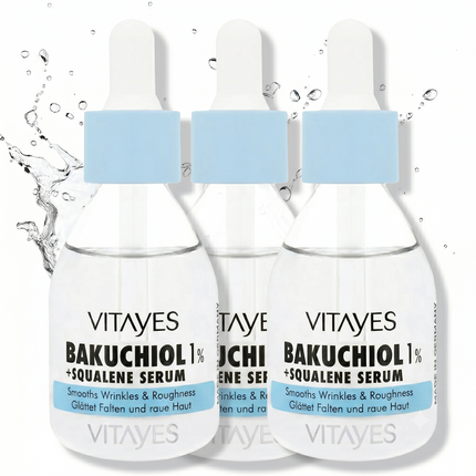 Bakuchiol 1% + Squalan Serum. Die Retinol-Alternative für Falten & Sensible Haut 30 ml