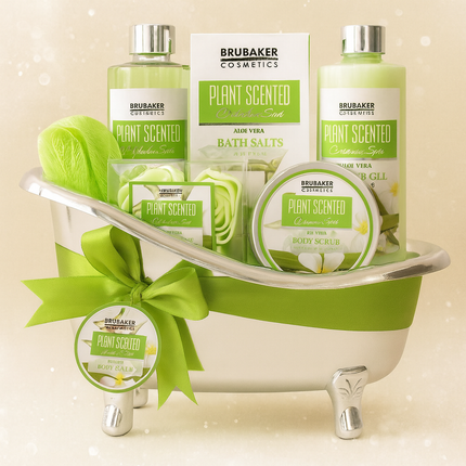 Wellness Geschenkset, 7-teilig, Dusch-Beauty-Set in dekorativer Badewanne