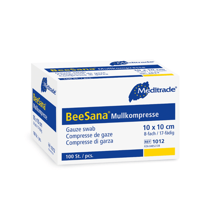 Meditrade BeeSana® Mullkompresse, unsteril - 100 Stück