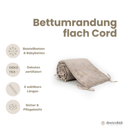 Bettumrandung Cord – Moderne & kuschelige Umrandung für Babybett & Beistellbett