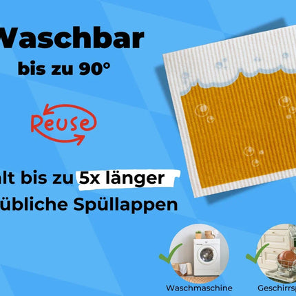 Bier Spültücher bedruckt (5x) als nette Geschenkidee