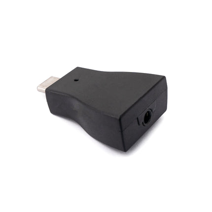 SYSTEM-S Audio USB Adapter 3,5 mm Klinke Buchse zu 3.1 Typ C Stecker AUX Kabel in Schwarz