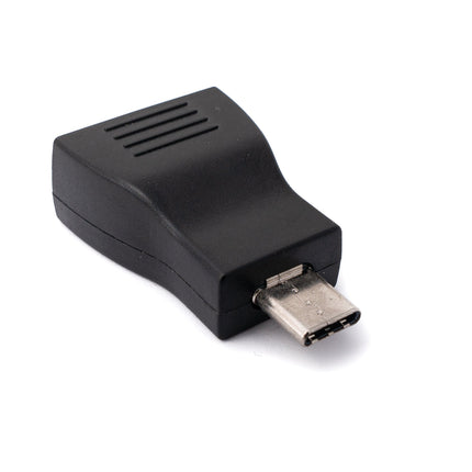 SYSTEM-S Audio USB Adapter 3,5 mm Klinke Buchse zu 3.1 Typ C Stecker AUX Kabel in Schwarz