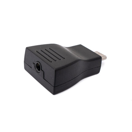 SYSTEM-S Audio USB Adapter 3,5 mm Klinke Buchse zu 3.1 Typ C Stecker AUX Kabel in Schwarz