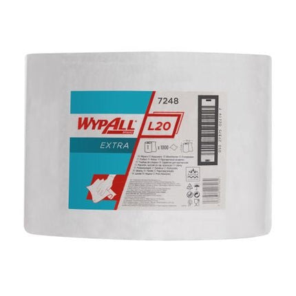 WypAll® L20 EXTRA Wischtücher - Großrolle / Weiß - 1 Roll  x 1000 Sheets | Karton (1 Rolle)