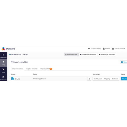 ArtikelMeister Feed: Weclapp Artikel JSON / CSV Feed