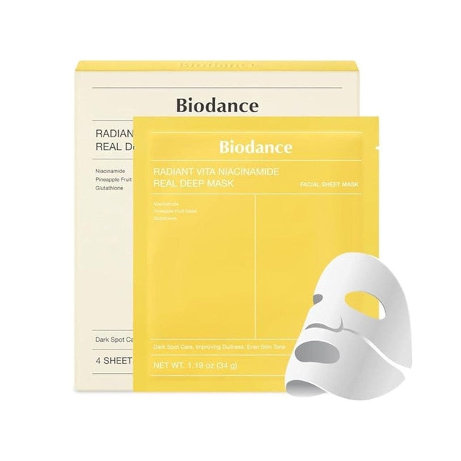 Biodance Radiant Vita Niacinamide Real Deep Mask 4er Pack